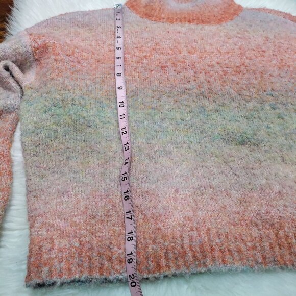 RVCA Dream Cycle Ombre Striped Knit Womens Medium Turtleneck Sweater Multicolor - Picture 13 of 13